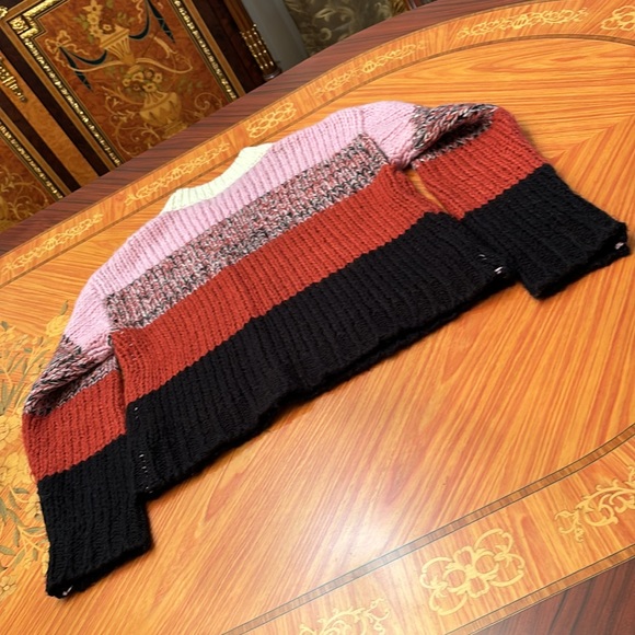 J.O.A knit crew neck multicolored long sleeves sweater top sz.XS - Picture 11 of 11